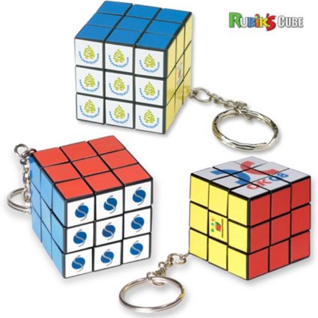 Micro Rubik's® Cube Key Holder Keychain