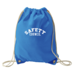 Cotton Drawstring Backpack Bag, Royal Blue