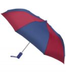 Revolution Folding Custom Umbrellas with Rubber Handle in Burgundy/Navy