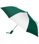 Revolution Folding Custom Umbrellas with Rubber Handle in Hunter/White