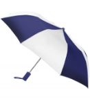 Revolution Folding Custom Umbrellas with Rubber Handle in Navy/White