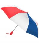 Revolution Folding Custom Umbrellas with Rubber Handle in Red/White/Navy