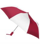 Revolution Folding Custom Umbrellas with Rubber Handle in Wine/White