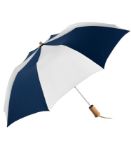 Executive Folding Auto Open Umbrella in Navy/White