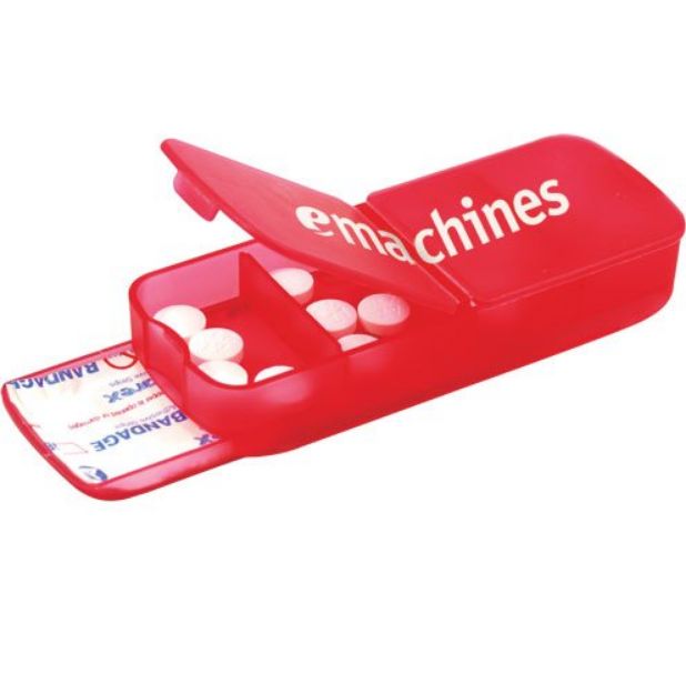 Bandage Dispenser With Pill Case