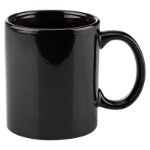 Branded black custom mugs