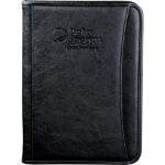 Custom Black Durahyde Zippered Padfolio by Adco Marketing