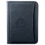 Custom Blue Durahyde Zippered Padfolio by Adco Marketing