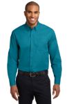 Port Authority Long Sleeve Easy Care Shirts in Teal Green