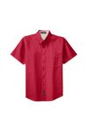 Port Authority Short Sleeve Easy Care Shirts in Red