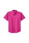 Port Authority Short Sleeve Easy Care Shirts in Tropical Pink