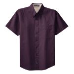 Port Authority Short Sleeve Easy Care Shirts in Eggplant