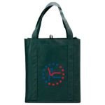 Custom Hunter Green Poly Pro Grocery Tote Bag by Adco Marketing
