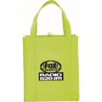 Custom Lime Green Poly Pro Grocery Tote Bag by Adco Marketing