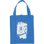 Custom Ocean Blue Poly Pro Grocery Tote Bag by Adco Marketing