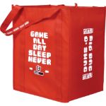 Custom Red  Poly Pro Grocery Tote Bag by Adco Marketing