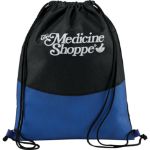 Custom Royal Blue Non Woven Drawstring Backpack by Adco Marketing