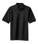 Port Authority Pique Knit Sport Shirts in Black
