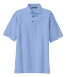 Port Authority Pique Knit Sport Shirts in Light Blue