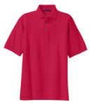 Port Authority Pique Knit Sport Shirts in Red