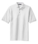 Port Authority Pique Knit Sport Shirts in White