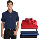 Port Authority® Poly-Charcoal Blend Pique Polo with Custom Embroidery