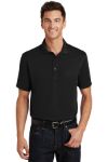 Port Authority Poly Charcoal Blend Pique Polo Shirt in Black