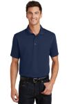 Port Authority Poly Charcoal Blend Pique Polo Shirt in Navy