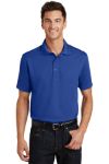 Port Authority Poly Charcoal Blend Pique Polo Shirt in Royal