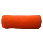 Orange embroidered fleece blanekts