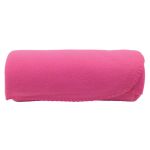Tropical pink embroidered fleece blankets
