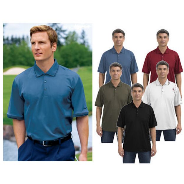 NIKE GOLF Tech Dri-FIT UV Sport Shirts with Tipped Trim