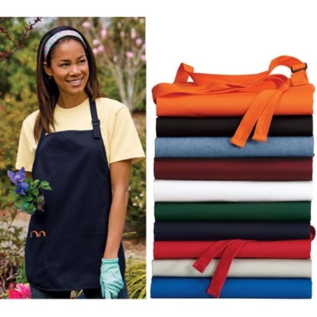 Port Authority Medium Length Aprons with Pouch Pockets