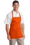 Port Authority Medium Length Aprons with Pouch Pockets in Orange