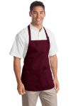 Port Authority Medium Length Aprons with Pouch Pockets in Maroon