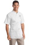 Port Authority Medium Length Aprons with Pouch Pockets in White