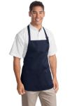 Port Authority Medium Length Aprons with Pouch Pockets in Classic Navy
