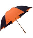 Mulligan 64" Wind Resistant Golf Umbrella in Black/Orange