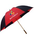 Mulligan 64" Wind Resistant Golf Umbrella in Black/Red