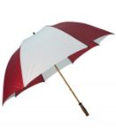 Mulligan 64" Wind Resistant Golf Umbrella in Burgundy/White