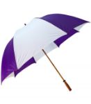 Mulligan 64" Wind Resistant Golf Umbrella in Purple/White