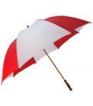 Mulligan 64" Wind Resistant Golf Umbrella in Red/White
