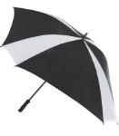 The Cyclone 62" Square Golf Umbrella in Black/White