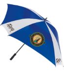 The Cyclone 62" Square Golf Umbrella in Royal/White