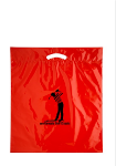 Die Cut Custom Plastic Bags 20x22x4 in Red