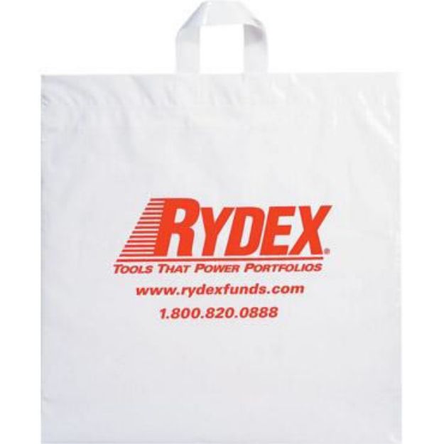 Soft Loop Handle Custom Plastic Bags 18x18x4 White