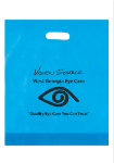 Frosted Die Cut Custom Plastic Bags 12 x 15 x 3 in Blue
