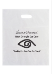 Frosted Die Cut Custom Plastic Bags 12 x 15 x 3 in Clear