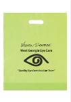 Frosted Die Cut Custom Plastic Bags 12 x 15 x 3 in Lime