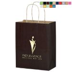 Matte Colored Custom Shopper Bags 8 x 10